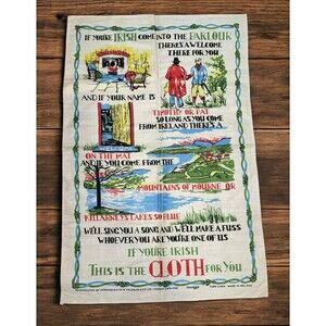 Irish Linen Wall Art Tapestry Cloth Made in Ireland 29x20”